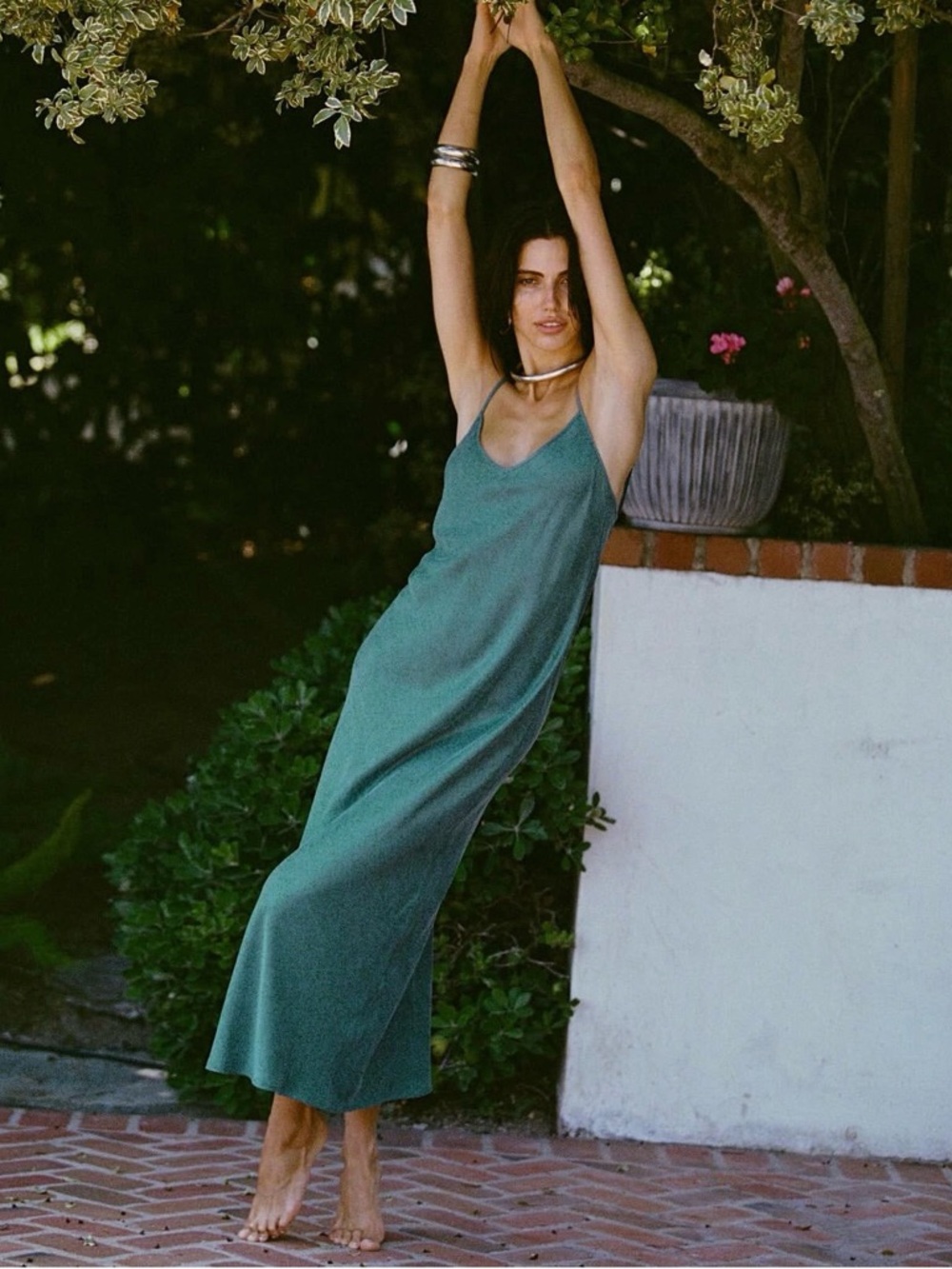 Slip Dress Chemise in Teal with Spaghetti Straps SU78 swim dress